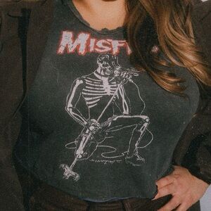 Misfits crop Graphic Tee